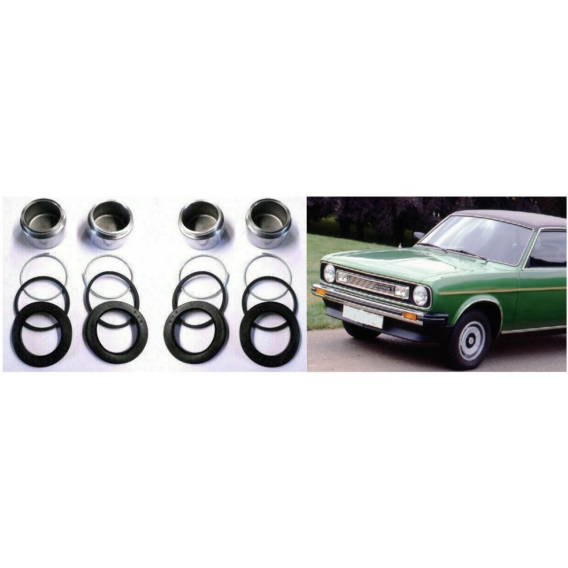 FRONT BRAKE CALIPER PISTONS & SEALS (Morris Marina & Ital) (1971- 84)  