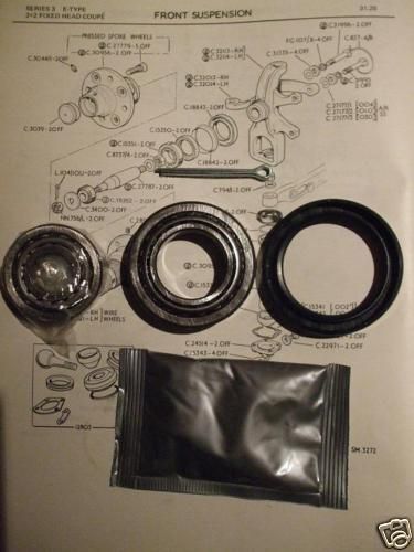 FRONT WHEEL HUB BEARING KIT x1 (Daimler V8 2.5 Litre Saloon) (1962- 68) 