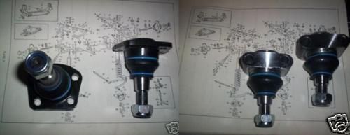 TOP & LOWER BALL JOINTS SET x4 (Jaguar Mk2 & S Type) (1959- 69)