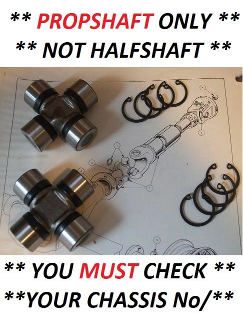 UNIVERSAL JOINTS x2 (Jaguar Mk2) (** See Chassis No/ **) (1959- 68)