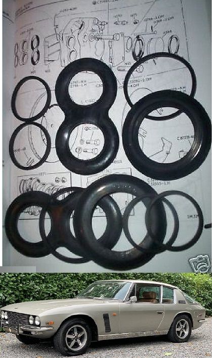 FRONT BRAKE CALIPER REPAIR SEALS KITS x2 (Jensen Interceptor & FF) (Mk1 Late, Mk2 & Mk3) (**From Jun 68- 76**) 