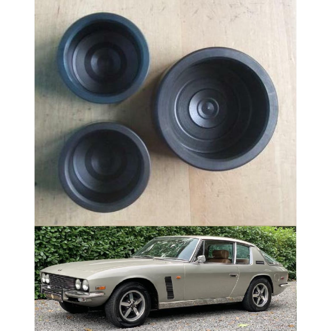FRONT BRAKE CALIPER PISTONS x3 (Jensen Interceptor & FF) (Mk1 Late, Mk2 & Mk3) (**From Jun 68- 76**)   