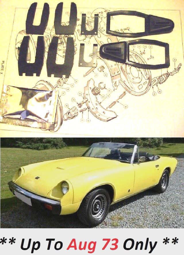 REAR BRAKE WHEEL CYLINDER CLIPS & GAITERS FITTING KITS (Jensen Healey Mk1) (**1972- Aug 73 Only **)  