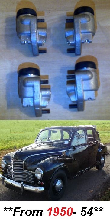 FRONT BRAKE WHEEL CYLINDERS x4 (Jowett Javelin & Jupiter) (From 1950- 54) 
