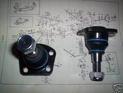 LOWER BALL JOINTS x2 (Daimler V8 250 Saloon) (1962- 69) 