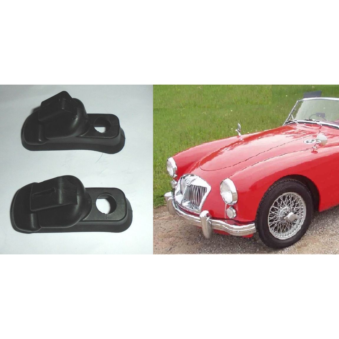 REAR WHEEL CYLINDER GAITERS x2 (MGA) (1955- 62)  