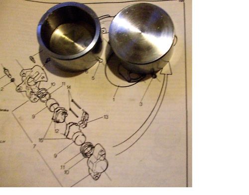 FRONT BRAKE CALIPER PISTONS x2 (MG Midget) (From Oct 62- 79)  