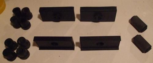 REAR SPRING BUSHES KIT - SPRING EYE BUSHES, SHACKLE BUSHES & SPRING PADS (MG Midget) (1961- 79) 