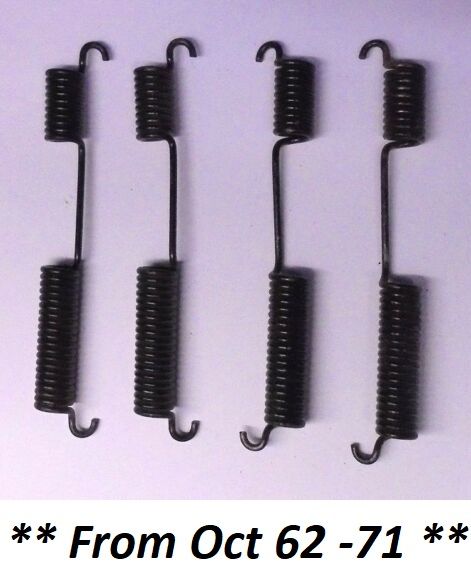 FRONT BRAKE SHOE SPRINGS x4 (Morris Minor) (**From Oct 62- 71**) 