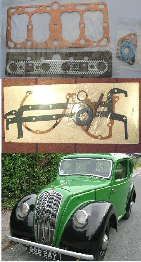 HEAD & SUMP (COMPLETE ENGINE GASKET SET) (Morris 8 Ser.E) (Side Valve 918cc) (From 1939- 52) 
