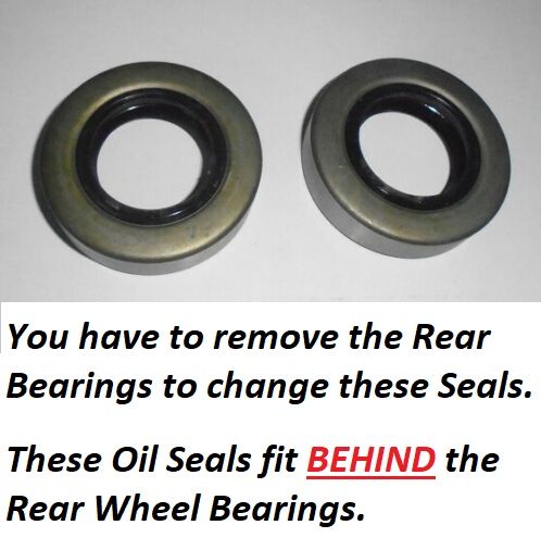 REAR AXLE INNER OIL SEALS x2 (Ford Escort Mk1) (1100, 1300, 1300GT & Twin Cam) (1968- 74) 