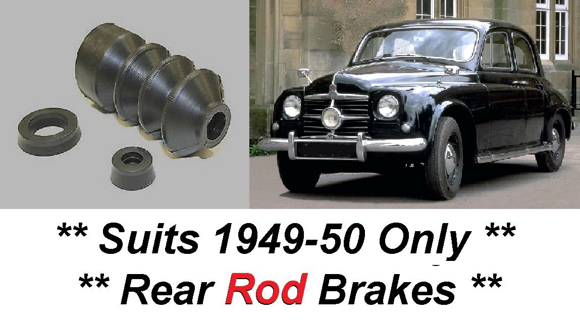BRAKE MASTER CYLINDER REPAIR SEALS KIT (Rover P4) (75 Models) (**Rear Rod Brakes**) (**1949- 50 Only**) 
