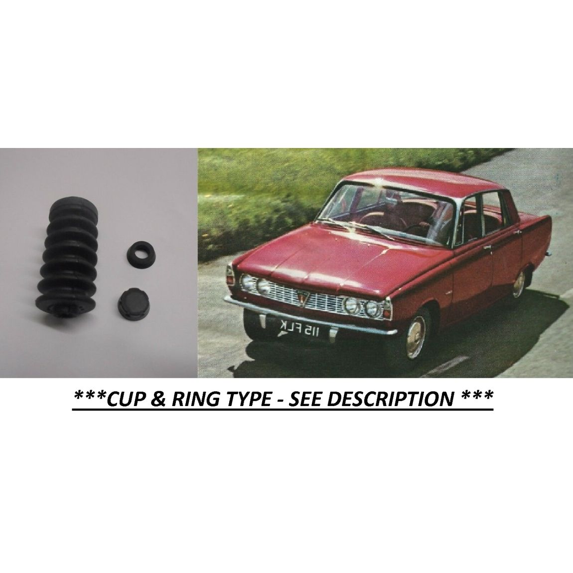 CLUTCH MASTER CYLINDER REPAIR SEALS KIT (Rover P6) (** 2000 & 2200 **) (1963- 77) 