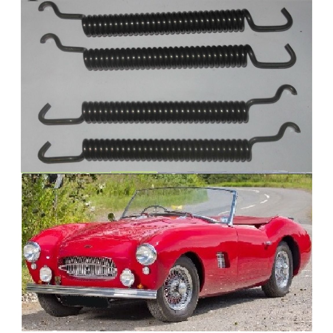 FRONT BRAKE SHOE SPRINGS x4 (Allard Palm Beach) (Z & C Models) (From 1953- 58)  