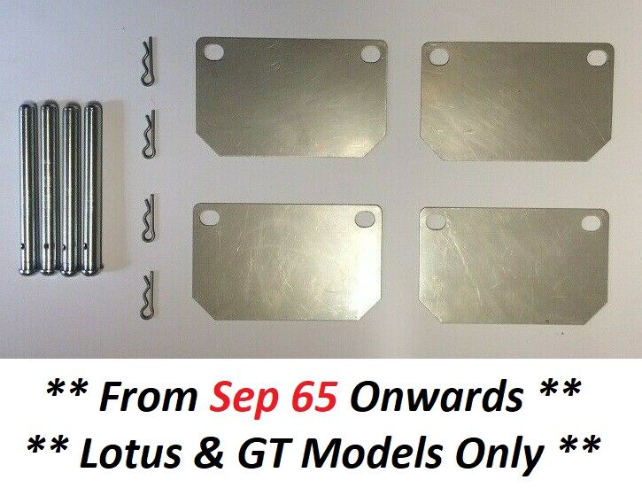 FRONT BRAKE PAD FITTING KIT - PINS & SHIMS (Ford Cortina Mk1) (Lotus & GT) (**From Sep 65- 66**) 