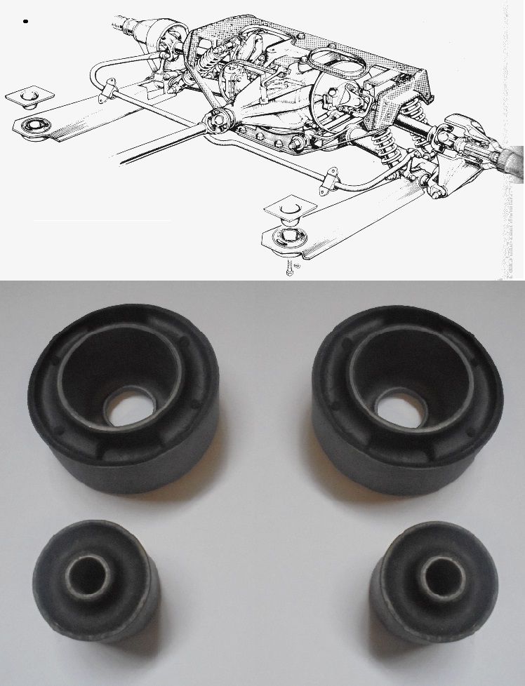 REAR RADIUS ARM BUSHES x4 (Jaguar S-Type) (1963- 68)