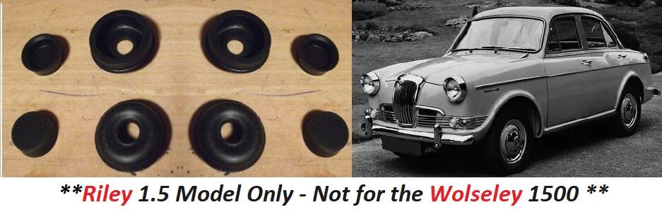 FRONT BRAKE WHEEL CYLINDER REPAIR SEALS KITS x2 (Riley 1.5 Saloon)  (1958- 65)