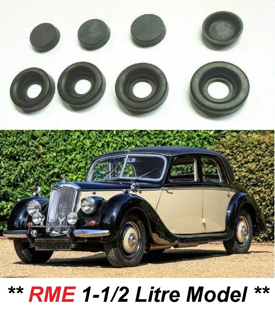 FRONT BRAKE WHEEL CYLINDER REPAIR SEALS KITS x4 (Riley RME 1-1/2 Litre) (1952- 55) 