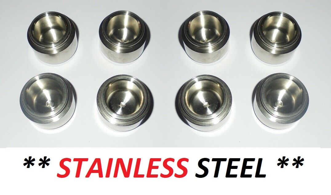 REAR BRAKE CALIPER PISTONS x8 (** STAINLESS STEEL **) (Bentley 8, Brooklands) (1980- 03) 