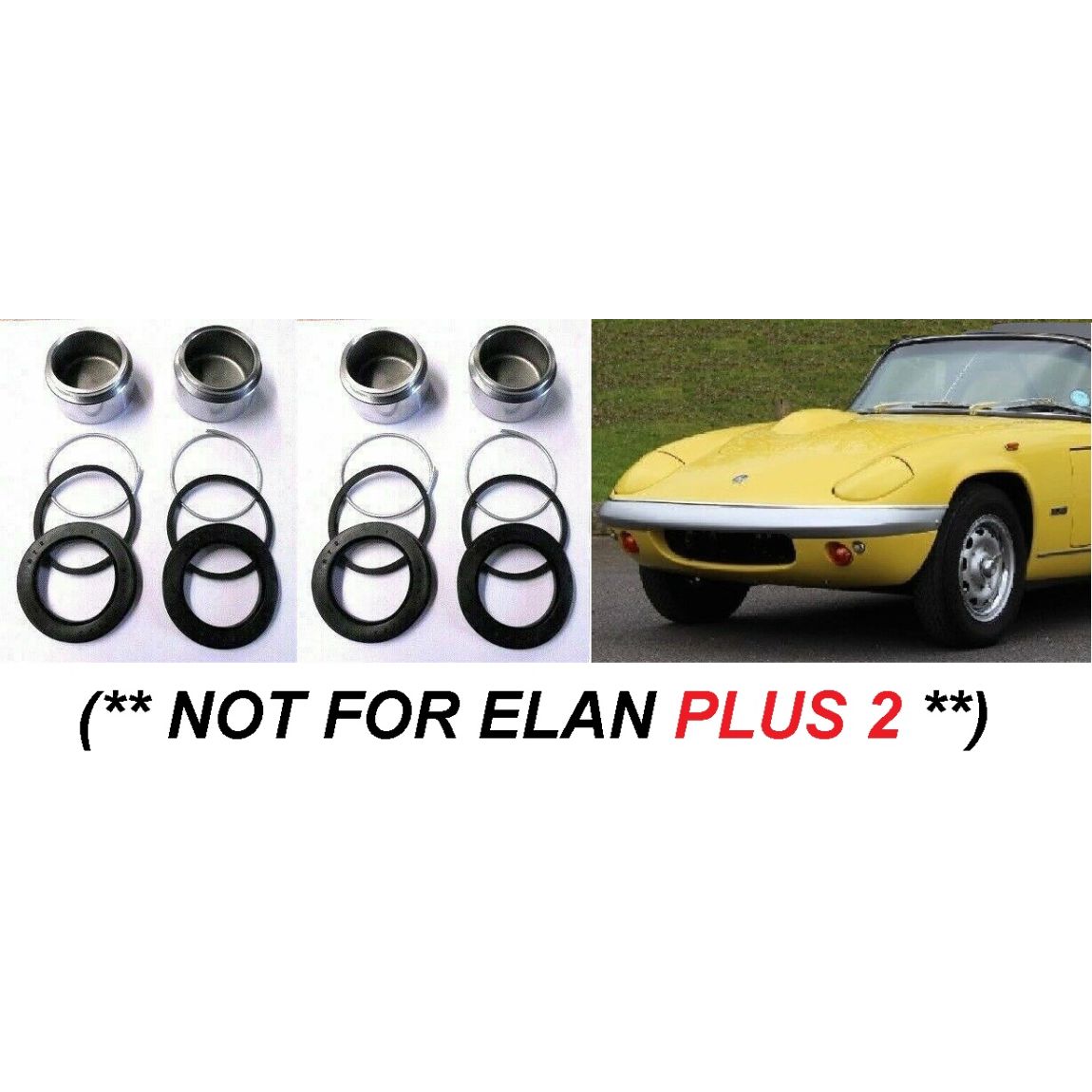 FRONT BRAKE CALIPER PISTONS & SEALS (Lotus Elan) (**From 1966- 73**) 