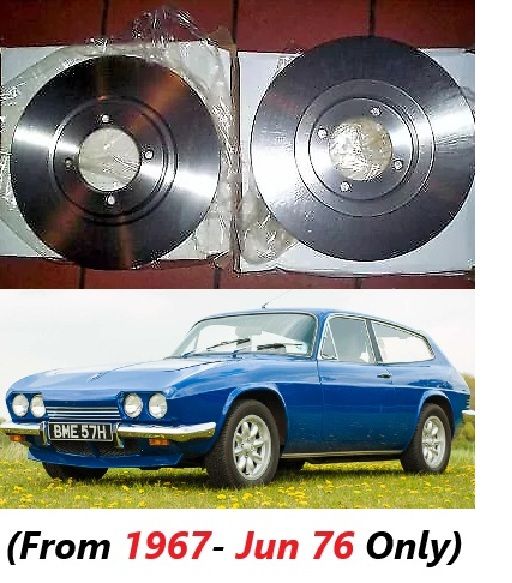 FRONT BRAKE DISCS x2 (Reliant Scimitar) (SE4a, SE4b, SE4c, SE5, SE5a, SE6) (Sep 1966- 76 Only)    