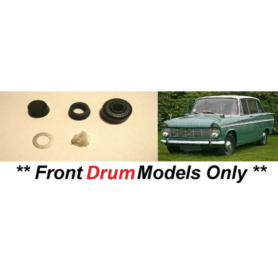 BRAKE MASTER CYLINDER REPAIR SEALS KIT (Hillman Super Minx) (Ser.1) (**FRONT DRUMS**) (1961- Oct 62)  