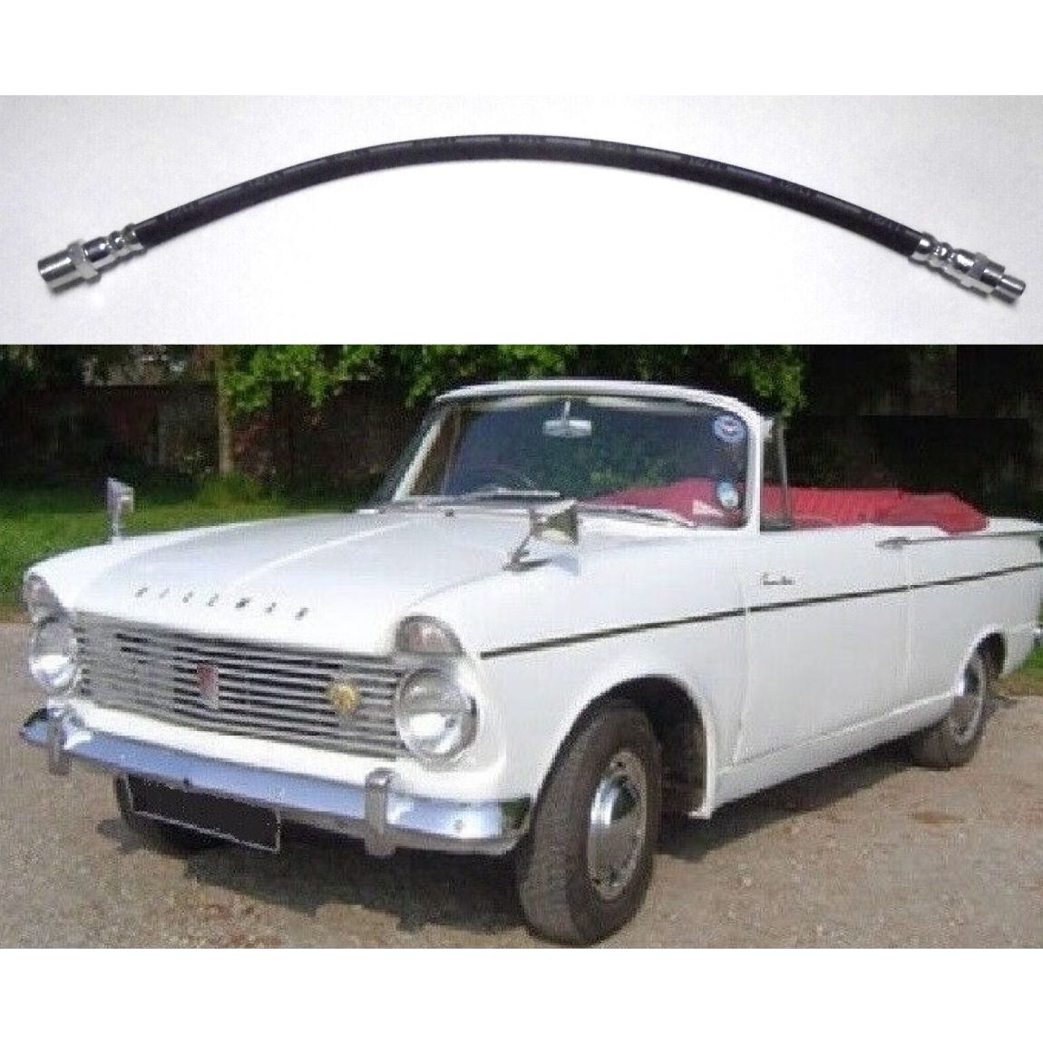 REAR BRAKE HOSE PIPE x1 (Hillman Super Minx) (Ser.1,2,3,4) (1961- 68) 