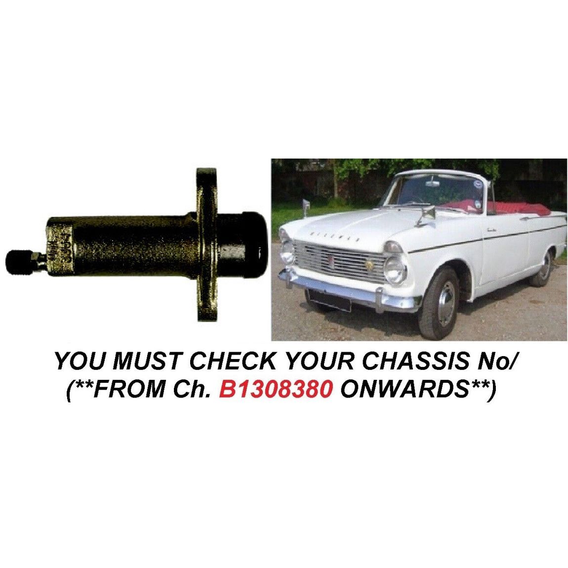 CLUTCH SLAVE CYLINDER (Hillman Super Minx) (Ser. 2 {Late}. Ser.3 & Ser.4) (**From Oct 64- 67**)   