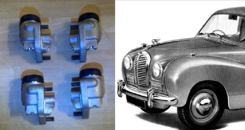 FRONT BRAKE WHEEL CYLINDERS x4 (Austin A40 Somerset) (1952- 54) 
