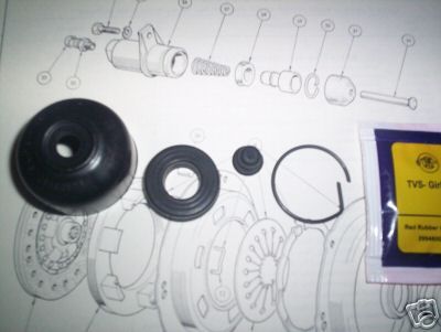 CLUTCH SLAVE CYLINDER REPAIR SEALS KIT (Triumph TR3 & TR4) (** From TS13045 **) (From 1957- 65) 