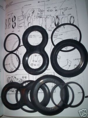FRONT BRAKE CALIPER  REPAIR SEALS KITS x2 (Daimler Sovereign & Double Six) (**1966- Sep 73 Only**)