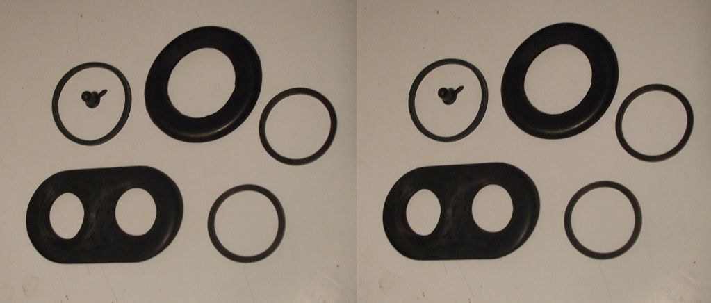 FRONT BRAKE CALIPER REPAIR SEALS KITS x2 (Volvo Amazon 122, P1200, P1300, P1800, P2200) (Up to Aug 1968)