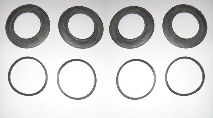 FRONT BRAKE CALIPER REPAIR SEALS KITS x2 (Rover P4) (80 & 100) (Sep 59- 62) 