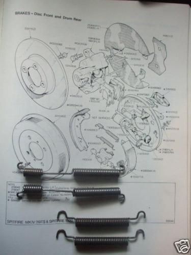 REAR BRAKE SHOE SPRINGS x4 (Ford Anglia Prefect 100e) (1954- 62)