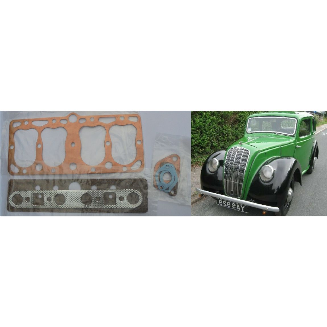 HEAD GASKET SET (Morris 8 Ser.E) (Side Valve 918cc) (From 1939- 52) 