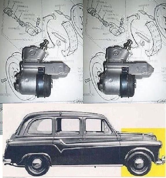 REAR BRAKE WHEEL CYLINDERS x2 (Austin Taxi FX4) (**1959- Apr 82 Only**)  