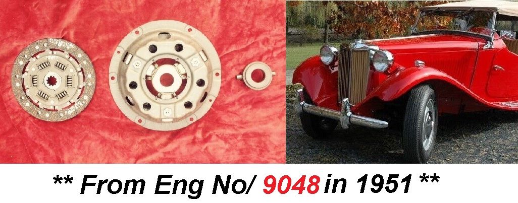CLUTCH KIT (MG TD Late & TF) (**See Eng No**) (From 1951- 55) 