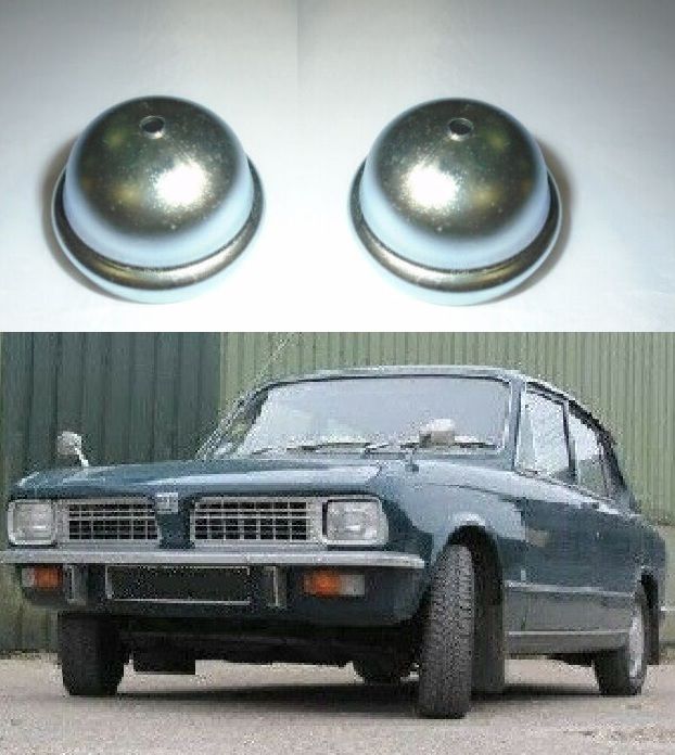 FRONT HUB GREASE CAPS x2 (Triumph Toledo) (1300 & 1500) (1970- 76) 
