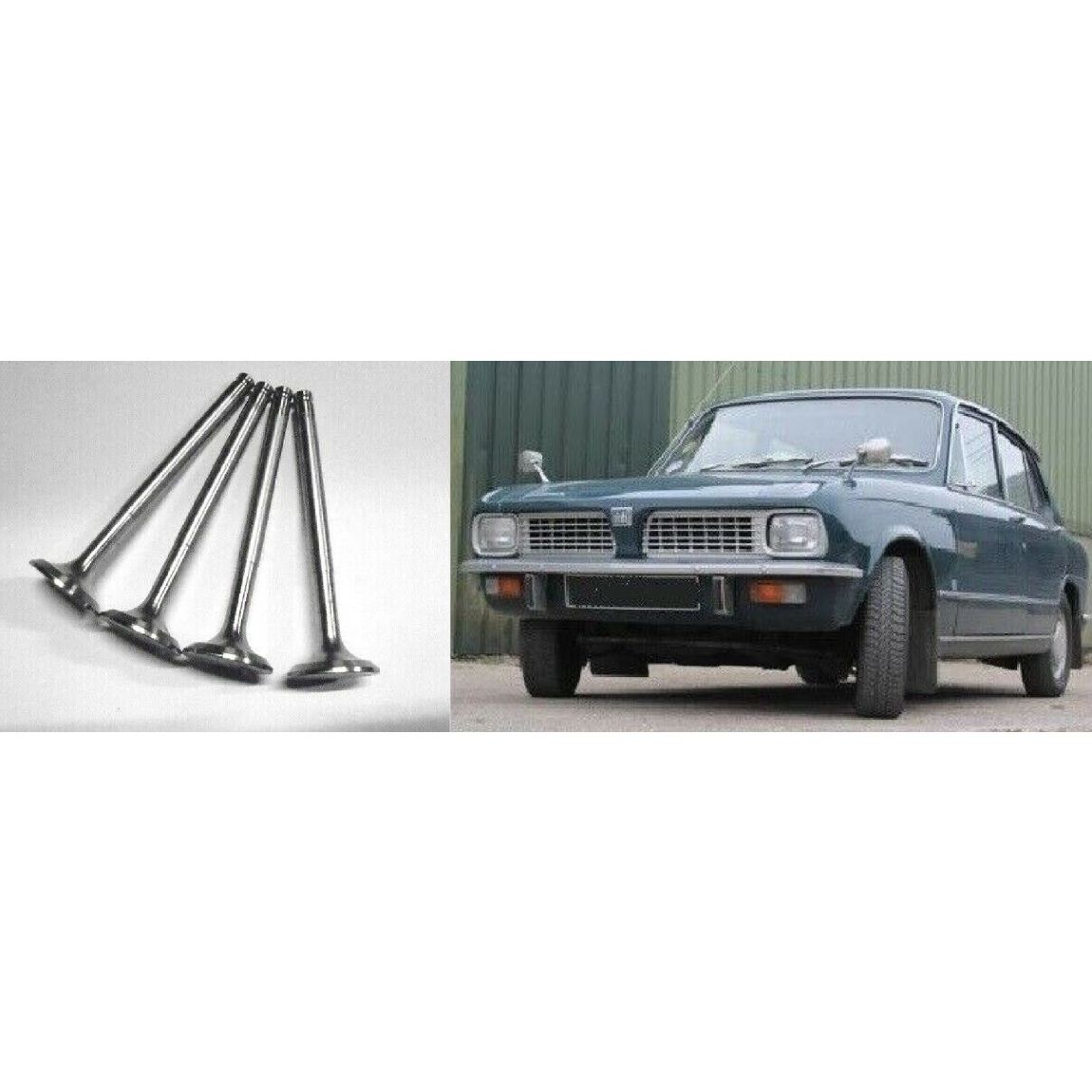 EXHAUST VALVES x4 (Triumph Toledo Saloon) (1300 & 1500) (1970- 76)