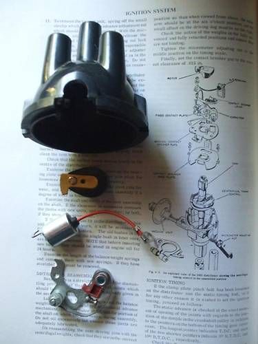 DISTRIBUTOR CAP POINTS ROTOR ARM CONDENSER (MG Midget 1275cc) (Top Entry) (**1967- Dec 74 Only**)   