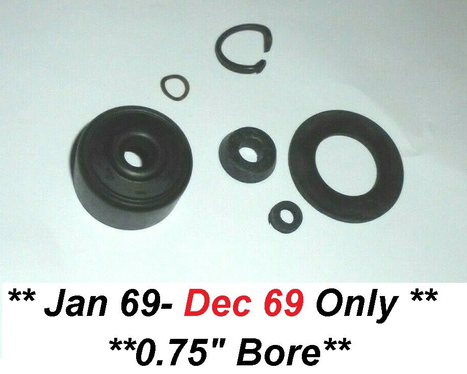CLUTCH MASTER CYLINDER SEALS REPAIR KIT (Triumph TR6) (** Jan 69- Dec 69 Only **) 