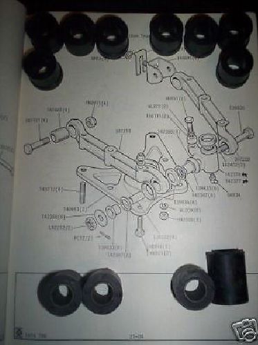FRONT SUSPENSION WISHBONE BUSH KIT x12 (Daimler Dart & SP250) (1959- 64) 