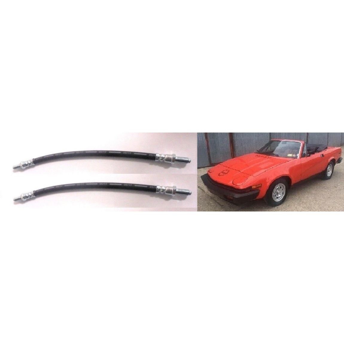 FRONT BRAKE HOSES x2 (Triumph TR7 TR8) (1975- 81) 