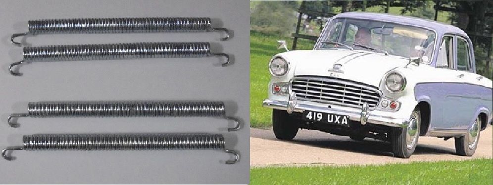 FRONT BRAKE SHOE SPRINGS x4 (Standard Vanguard Phase 3, Sportsman & Vignale) (1955- 60 Only) 