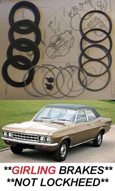 FRONT BRAKE CALIPER REPAIR SEALS KITS x2 (Vauxhall Ventora FD, Firenza 2300) (** GIRLING BRAKES **)  