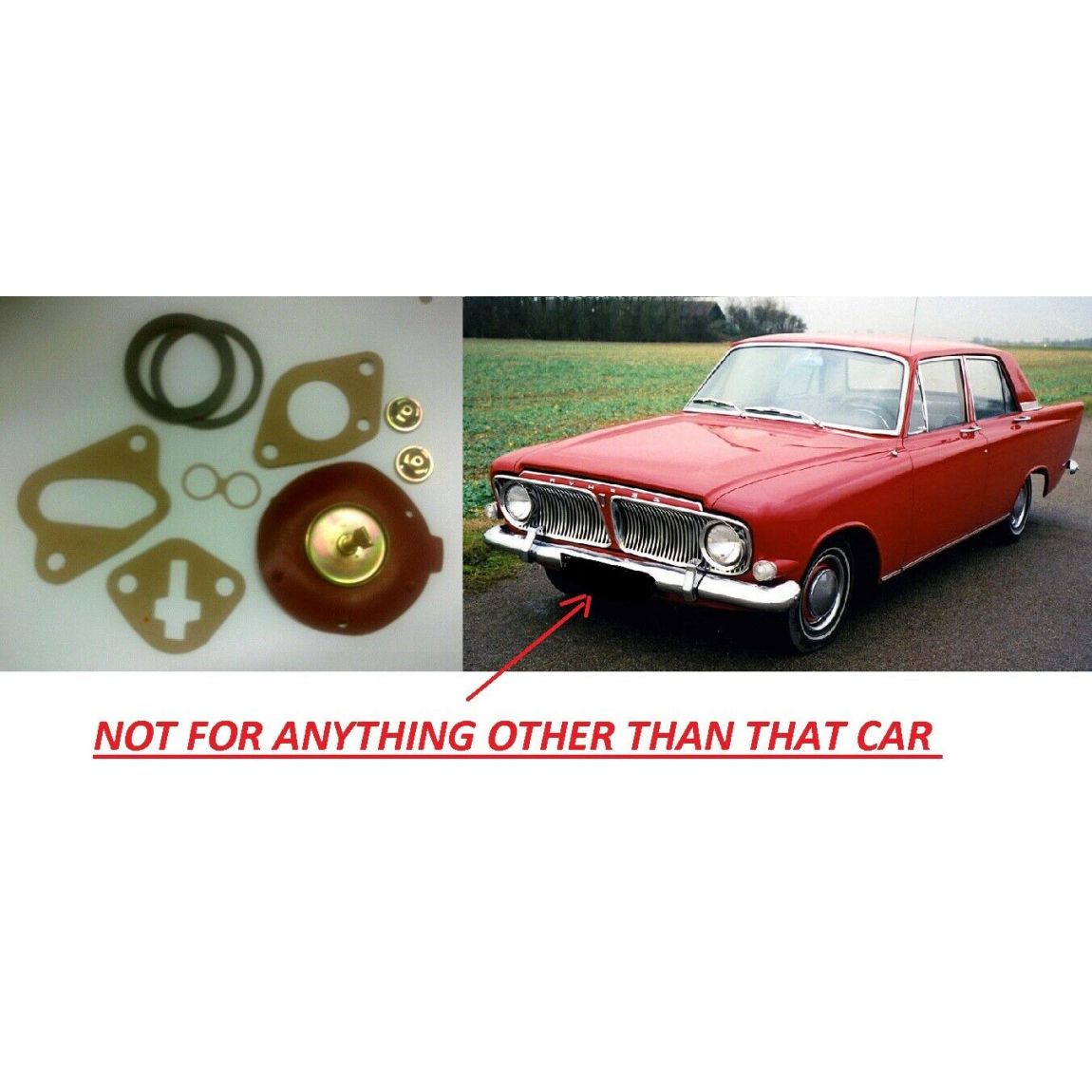 FUEL PUMP DIAPHRAGM REPAIR KIT (Ford Zephyr & Zodiac Mk3) (4 & 6 Cyl) (1962- 66) 