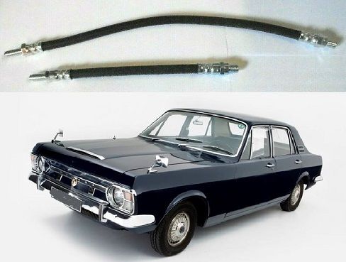 REAR BRAKE HOSES x2 (Ford Zodiac Mk4) (1966- 72)